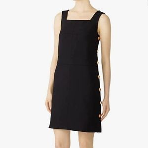 TORY BURCH Millie Side Button Gold Shift Dress Sz 14 NWT